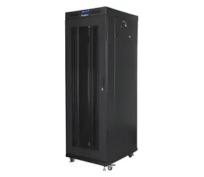 Lanberg FF01-6837-23BL schwarz / Rack-Schrank / 19" / 37 HE / 600 x 800 mm / perforierte Tür / LCD-Display