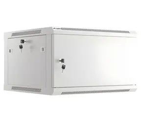 Lanberg WF01-6606-00S grau / Wandschrank / 19" / 6 HE / 600 × 600 mm / Metalltür / flach verpackt