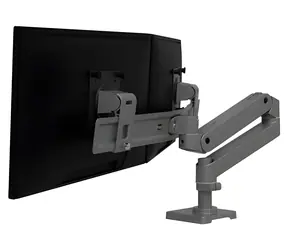 Ergotron LX Pro Desk Dual Direct Arm grau / Schreibtischarm für 2 Monitore