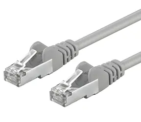 PremiumCord SFTP CAT6A 1m grau / Patchkabel / RJ45-RJ45 / LSOH / AWG 26/7