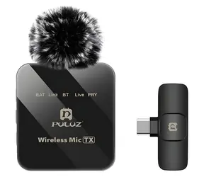 Puluz PU648B schwarz / Ansteckmikrofon / 2er-Set / kabellos / USB-C / 2,4 GHz