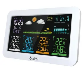 Airbi HOME / Wetterstation für den Innenbereich / 433 MHz / max. 3 Sensoren / USB-C