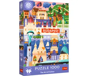 Trefl Puzzle Premium PLUS Die Kunst der Farben: Budapest, Ungarn / 1000 Teile / 48 x 68,3 cm / ab 12 Jahren