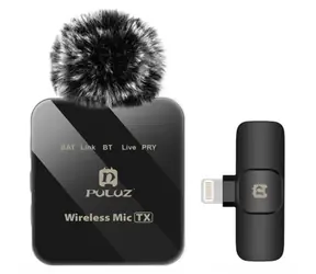 Puluz PU647B schwarz / Ansteckmikrofon / kabellos / 2er-Set / Lightning / 2,4 GHz