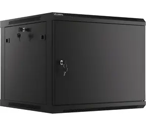 Lanberg WF01-6609-00B schwarz / Wandschrank / 19" / 9 HE / 600 x 600 mm / Metalltür