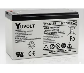 Yuasa YUVOLT Y12-12FR F2 / USV-Batterie / 12 V / 12 Ah / VdS