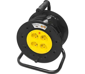 Blow PR-61 / Verlängerungskabel / 4 Steckdosen / mit Erdung / 50 m / PVC