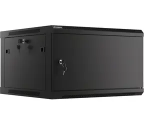 Lanberg WF01-6606-00B schwarz / Wandschrank / 19" / 6 HE / 600 × 600 mm / Metalltür
