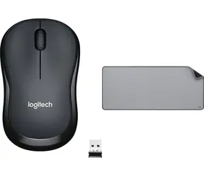 Logitech M220 Silent + Studio Series grau / Kabelloses Maus- und Mauspad-Set