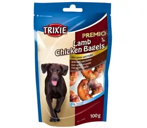 TRIXIE Leckerli Premium-Ringe mit Huhn und Lamm / Für Hunde / 100 g