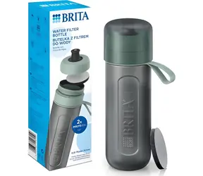 Brita Fill & Go Active Green / Wasserfilterflasche / 0,6 l / 2x MicroDisc-Filter