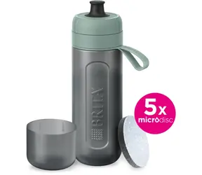 Brita Fill & Go Active, pastellgrün / Wasserfilterflasche / 5-fach Filter
