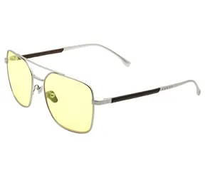 Gunnar Witcher White Wolf Stahl/Umbra / Büro-/Gaming-Brille / bernsteinfarbene Gläser / BLF 65 / Gunnar Fokus