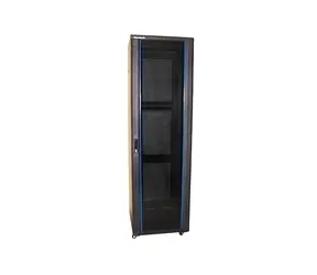 Xtendlan 42U/800x800 schwarz / Rack-Schrank / Glastür / perforierte Rückwand