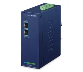 Planet IXT-900-2X / Industriekonverter / 2x 10G/2.5G/1G/100BASE-X SFP+ / -45 bis 75°C / DIN / SNMP