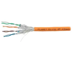 Planet Elite SFTP Cat7 orange / Installationskabel / 4-paarig / 600 MHz / LS0H / B2ca-s1,d1,a1 / 500 m