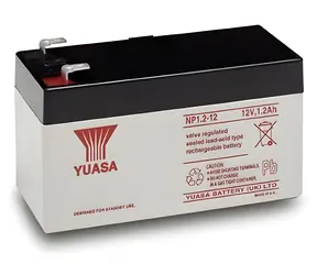 Yuasa NP1,2-12 / Blei-Säure-Batterie / VRLA / wartungsfrei / 12 V / 1,2 Ah