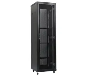 Xtendlan 47U/600x600 schwarz / Rack-Schrank / 19" / perforierte Tür und Rückwand