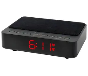 Soundmaster UR124SW schwarz / Radiowecker / FM / PLL / kabelloses Laden
