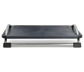 Nedis ergonomische Fußstütze, Metall, schwarz / Fußstütze / Verstellbare Position