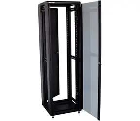 Xtendlan 47U/800x1200 schwarz / Rack-Schrank / 19" / Glastür / geschlossene Rückwand