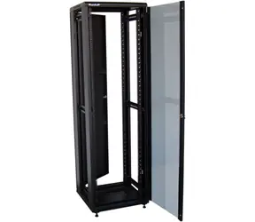 Xtendlan 42U/600x1000 schwarz / Rack-Schrank / 19" / Glastür / geschlossene Rückwand