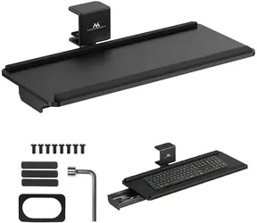 Maclean MC-108 B schwarz / Tastaturhalterung für unter den Schreibtisch