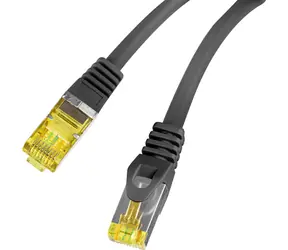 Lanberg CAT6A S/FTP schwarz / Patchkabel / 0,25 m / LSZH / CU / Fluke-geprüft