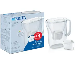Brita Style Essential weiß / Filterkanne / 2,4 l / MAXTRA+ / inkl. 4 MX Pro Pure Performance Filter