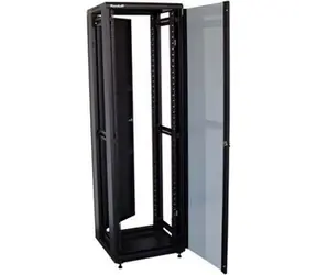 Xtendlan 47U/600x600 schwarz / Rack-Schrank / 19" / Glastür / geschlossene Rückwand