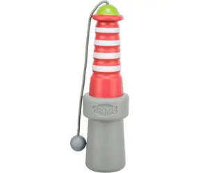 TRIXIE Hundespielzeug Leuchtturm grau / Schwimmend / TPR-Gummi / 20 cm
