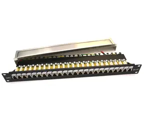 Lexi-net Patchpanel 24p FTP schwarz / Patchpanel / Cat6 / 1 HE / 19"