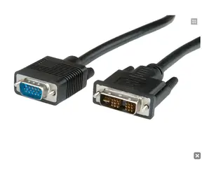 OEM DVI-A(M) - MD15HD Anschlusskabel 3M schwarz / Kabel / DVI-A - VGA / 3 m