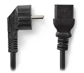 Nedis Netzkabel IEC-320-C19 - Schuko abgewinkelt 2 m schwarz / Netzkabel / 230 V / 16 A