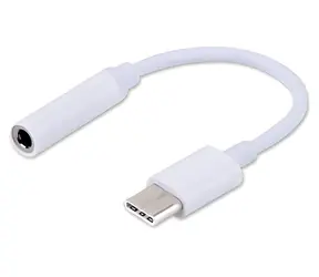 Savio AK-35 weiß / Audioadapter / USB-C (M) - 3,5 mm Klinkenbuchse (F)