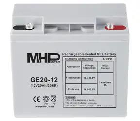 Carspa MHPower GE20-12 / Gelbatterie / VRLA-Gel / 12 V / 20 Ah / Deep Cycle / T1-M5