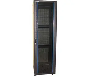 Xtendlan 42U/600x1000 schwarz / Rack-Schrank / Glastür / perforierte Rückwand