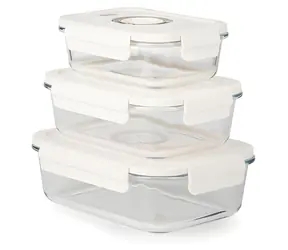 G21 Glas-Vakuumbehälter-Set / 3-teilig / Vakuumversiegelung