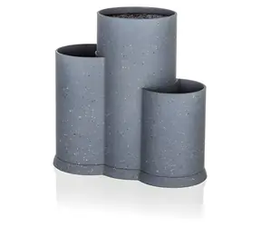 BANQUET Messerständer 3-in-1 Granitgrau / Messerständer / Granit-Design