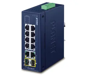 Planet IFGS-1022TF / Industrie-Switch / 8x 100 Mbit/s / 2x 1 Gbit/s SFP / -40 bis 75 °C / IP30 / Lüfterlos