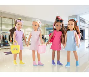 Simba Puppe Corolle Girls Zoe Shopping Surprise / Anziehpuppe / 28 cm / ab 4 Jahren