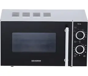 Severin MW 7771 schwarz/silber / Mikrowelle / mit Grill / 20 l / Grillleistung 1000 W