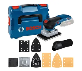 BOSCH GSS 18V-13 Professional / Akku-Exzenterschleifer / 18 V / Solo ohne Akku / L-BOXX / 3 Schleifteller