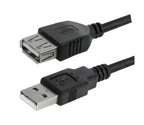 Logo / USB-A-Verlängerungskabel / USB 2.0 / 3 m / schwarz