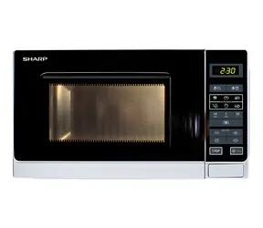 Sharp R-242 IN-W silber / Mikrowelle / 800 W / 20 l / 11 Leistungsstufen