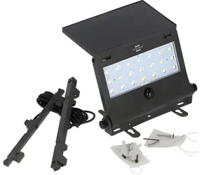 Brennenstuhl SOL 1000 Pad schwarz / Solar-LED-Außenleuchte mit Bewegungsmelder / 1000 lm / IP65