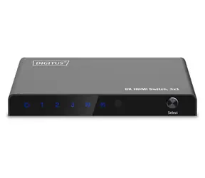 Digitus HDMI-Switch 3x1 / HDMI-Switch / 8K 60Hz / HDR / Fernbedienung