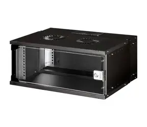 Digitus SOHO PRO schwarz / Wandmontage-Rack / 19" / 4 HE / Tragfähigkeit 60 kg