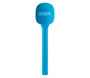 Rode Interview GO blau / Handadapter / für Wireless GO, GO II, GO 3, PRO, ME / Windschutz