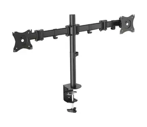 Digitus DA-90349 schwarz / Standfuß für 2 Monitore / VESA 75x100 / bis zu 27" / Neigung ±45°